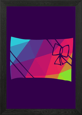 Regenbogen Polygon Geschenk 8 gerahmte Wandbilder Poster Leinwanddruck Bild