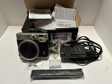 Fujifilm Instax Mini 90 Neo Classic Black Silver Instant Camera Untested