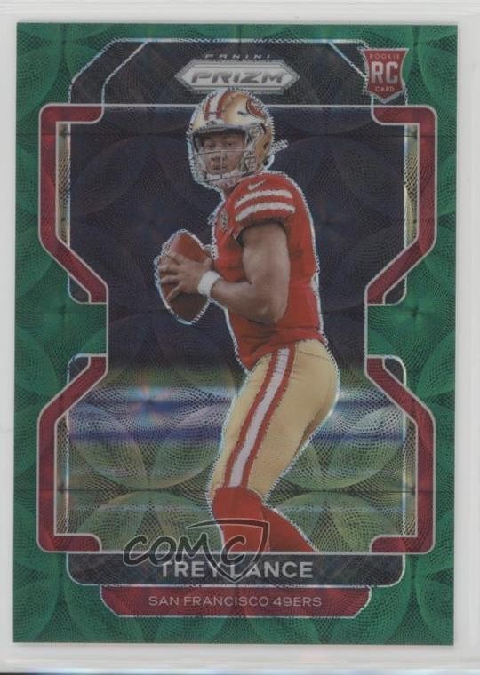 2021 Panini Prizm Rookie Green Scope Prizm 55/75 Trey Lance #333 2h5