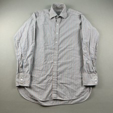 Vintage Turnbull Asser Dress Shirt Mens 15 Striped Long Sleeve Button Front