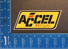Original Vintage Accel Bei Systems Racing Decal Sticker 70s Toolbox Hot Rod