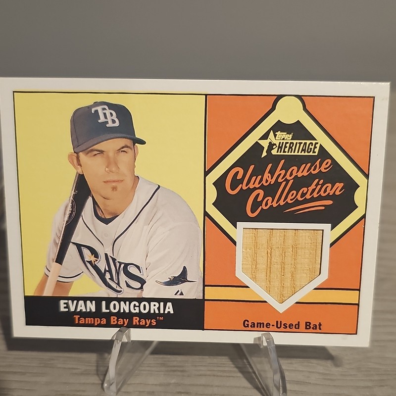 Topps 2010 Heritage Evan Longoria #CCR-EL Rays Clubhouse Relics Memorabilia