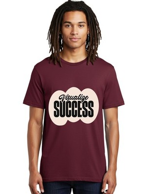 Visualize-Success Mens Graphic Tee,100% Cotton,Casual Summer Wear