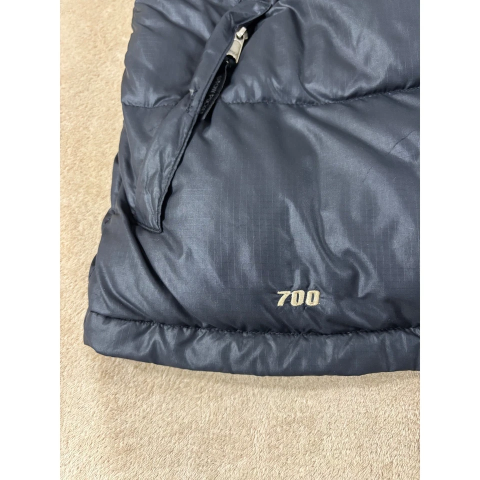 Vintage The North Face Nuptse Goose Down Vest 700 Men small Petite 90s Black zip - Image 3 of 4