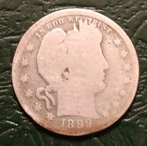 1899 Barber Quarter 90% Silver (B)