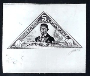 Liberia # 275 Mint REJECTED Photo Essay for 1937 Issue Triangle