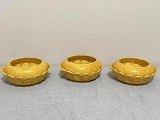 1960s Los Angeles LA Potteries California Yellow Lot of 3 Serving Bowls