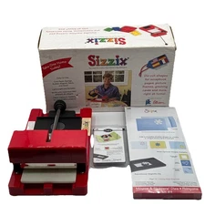 Lot Sizzix Die Cutter Machine Original Red Ellison Movers & Shapers Dies Kit 4 