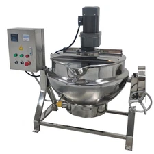 TECHTONGDA Commercial Cooking Jacketed Kettle w/Scraper 26.5Gal/100L 220V 3Phase
