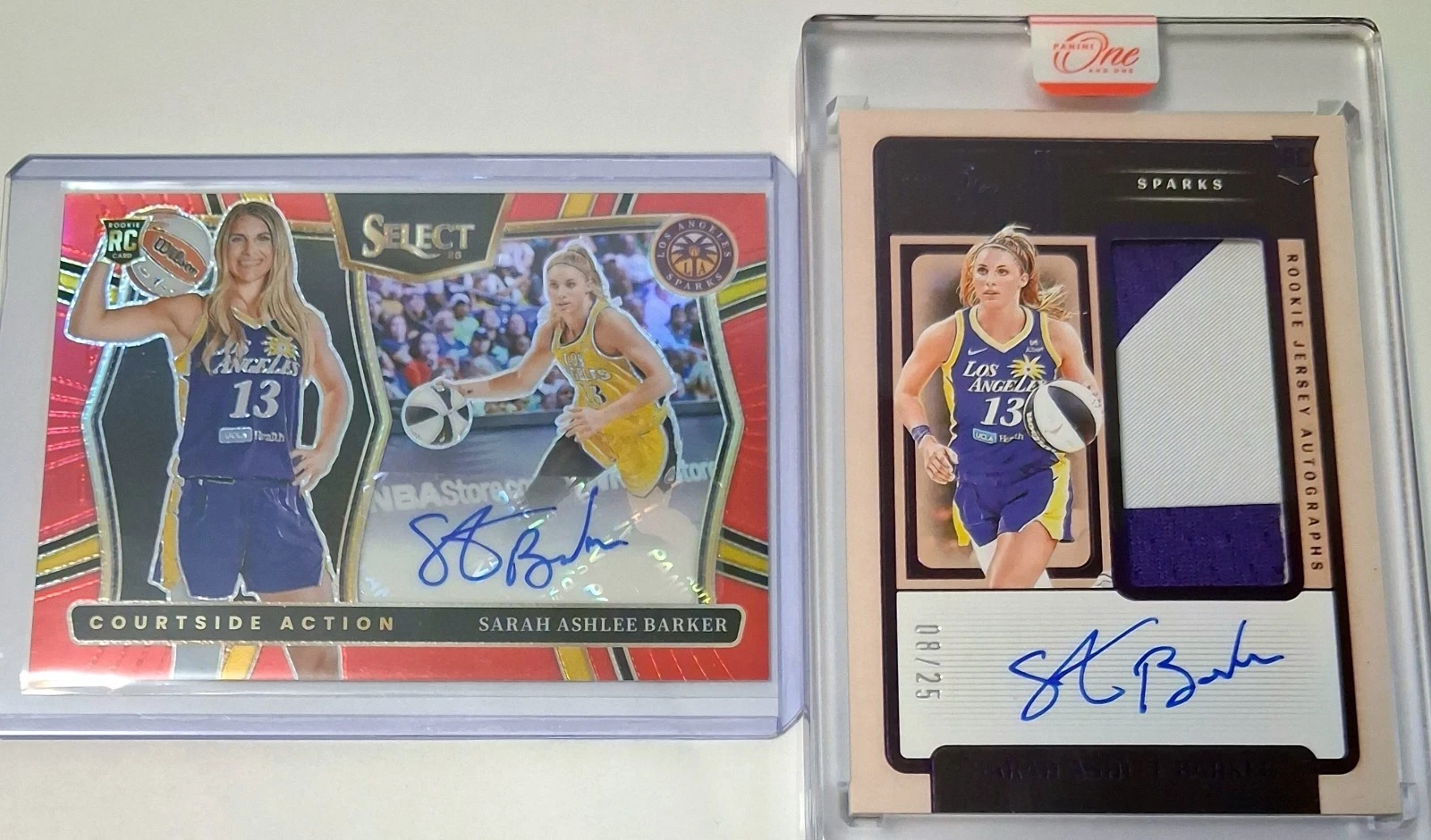 Sarah Ashlee Barker RPA panini one Auto /25 Signed WNBA card Select 99 RC 2025