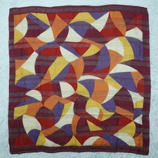 BALENCIAGA Multi Color Jacquard Silk Scarves Scarf 34.5" X 35.5" L34