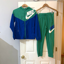 Nike Boy's 2Colorblock Tracksuit Jacket  Track Pants Packable L