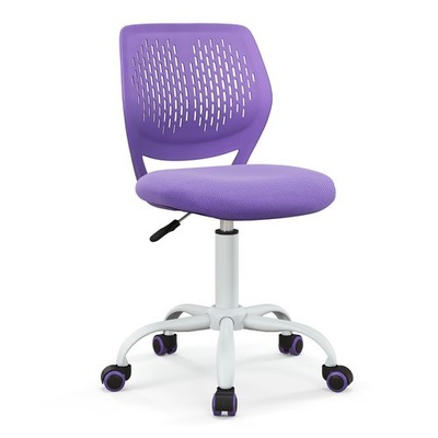 Kids Desk Chair Ergonomic Swivel Children Mesh Study Height Adjustable Purple