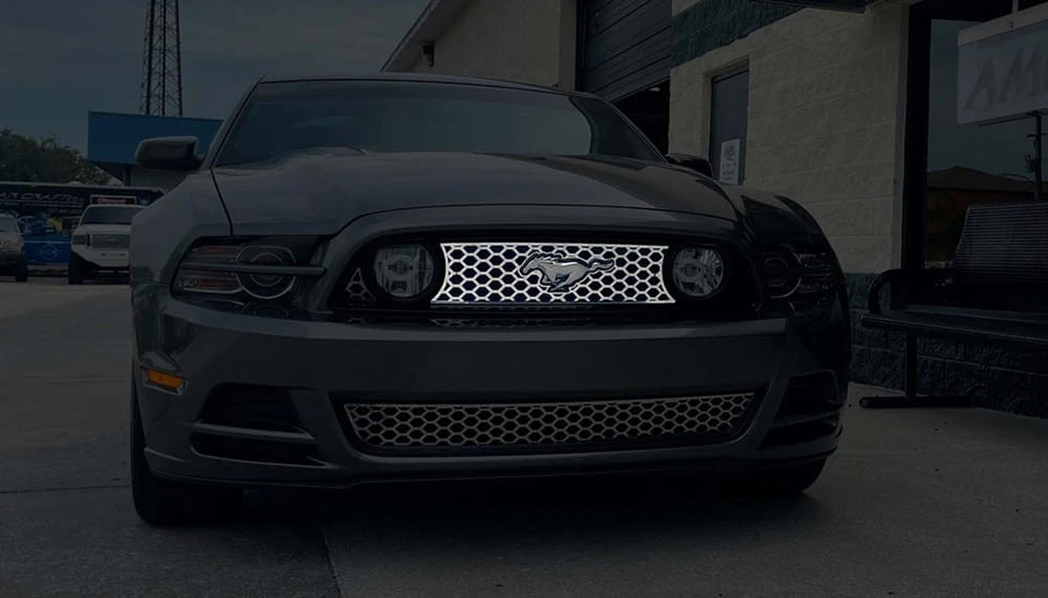 Upper Front Grille Overlay Honeycomb Style fits 2010-2014 Ford Mustang - Изображение 4 из 4