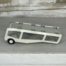 Vintage TONKA Semi Truck Car Hauler Transport Trailer White Press Steel GC