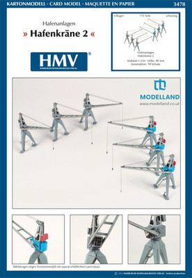 Port Facility - Dockside Crane Card Paper Cut Out Model Kit HMV 3478 Scale 1:250