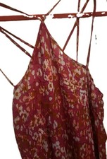 By Anthropologie Pink Oversized Halter Swing Top/Mini Dress Women's Sm BOHO
