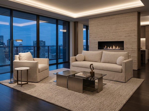 Beiges Wohnzimmer-Set 3+1-Sitzer-Sofas Polstersessel Sofas FüR Zu Hause-image