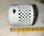 RARE MARKED vase pot Celadon basket weave pierced design Vase/Dish — photo 6