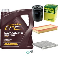 Mann Inspektionspaket 5L Mannol Longlife 5W-30 FüR Toyota Avensis Verso 2.0