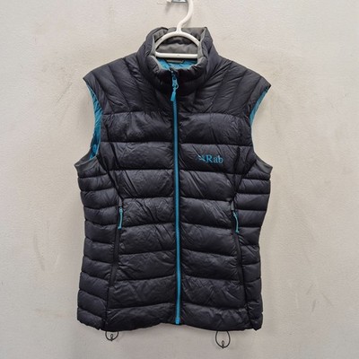 RAB Electron Pro Lightweight Down Navy Puffer Vest Gilet Pertex Quantum Uk 10