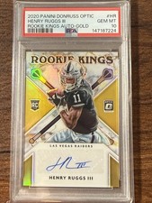 2020 Donruss Optic Henry Ruggs III RC Auto /10 Gold PSA 10 Rookie Kings POP 1