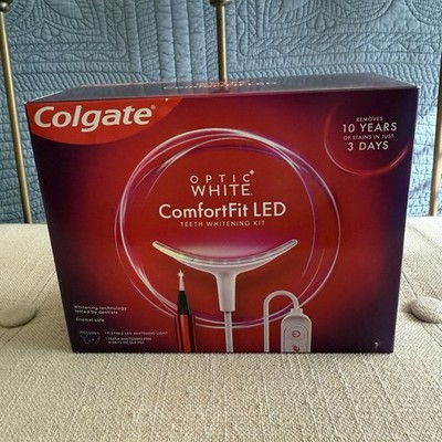 Colgate Optic White Comfortfit Teeth Whitening Kit W/ Led Light & Whitening READ