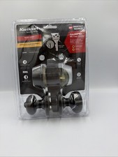Kwikset Smart Key Venetian Bronze Deadbolt and Entry Door Knob KW1 2-3/4 in.