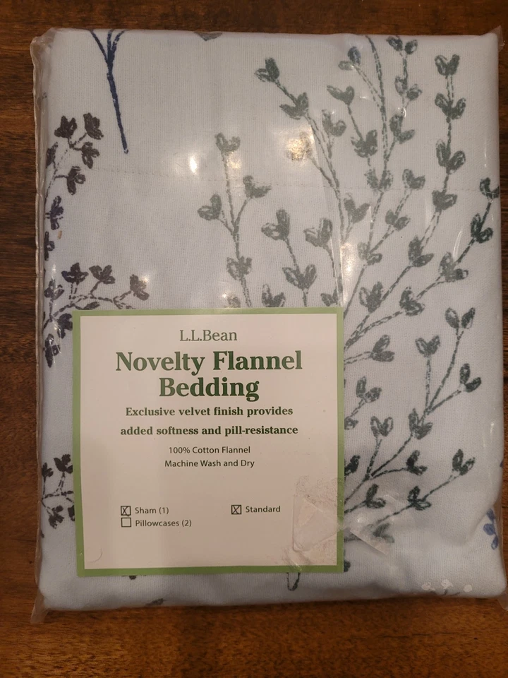 Juego de 2 fundas de almohada de franela LL Bean novedad tamaño estándar Foto 2 de 4