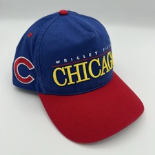 Chicago Cubs Hat Cap Snap Back Mens One Size Blue MLB Baseball Wrigley 47 Brand