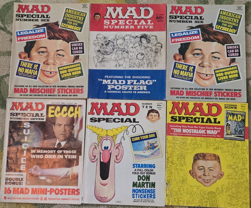 Large Lot of 15 issues MAD MAGAZINE 1971-82