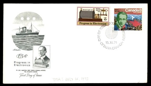 Mayfairstamps Canada FDC 1974 Progress in Electronics Marconi Ship First Day Cov