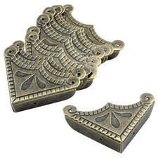 Antrader 12Pcs Metal Box Corner Protector Edge Safety Bumpers Screw Fixed Fur...