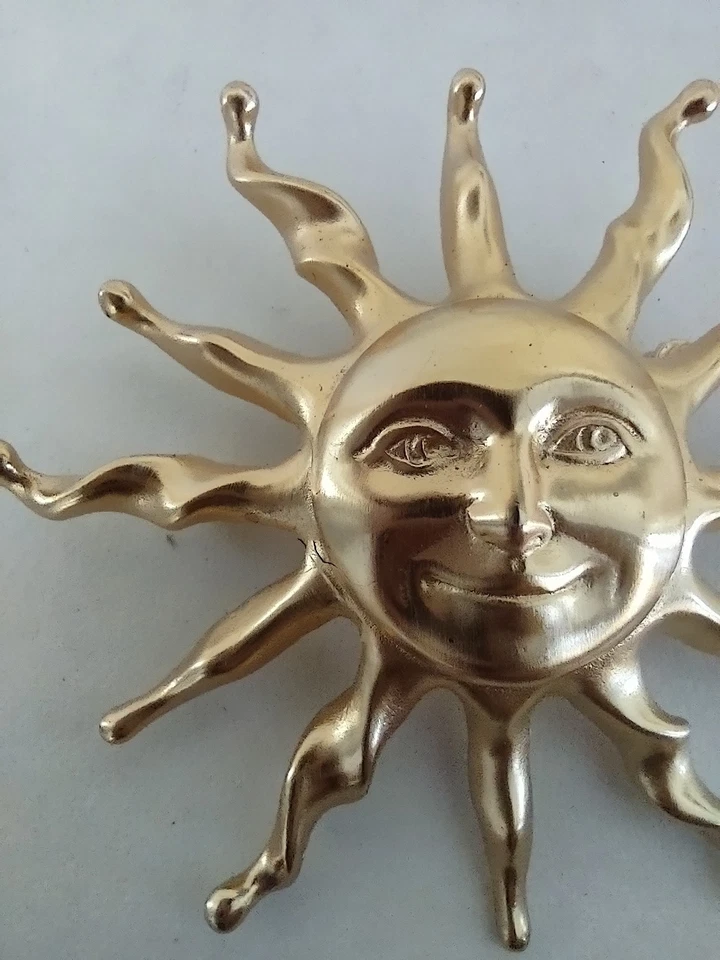 Broche Sol Anne Klein Celestial Whimsigoth Vintage Años 90 Tono Dorado Prendedor  Foto 3 de 4