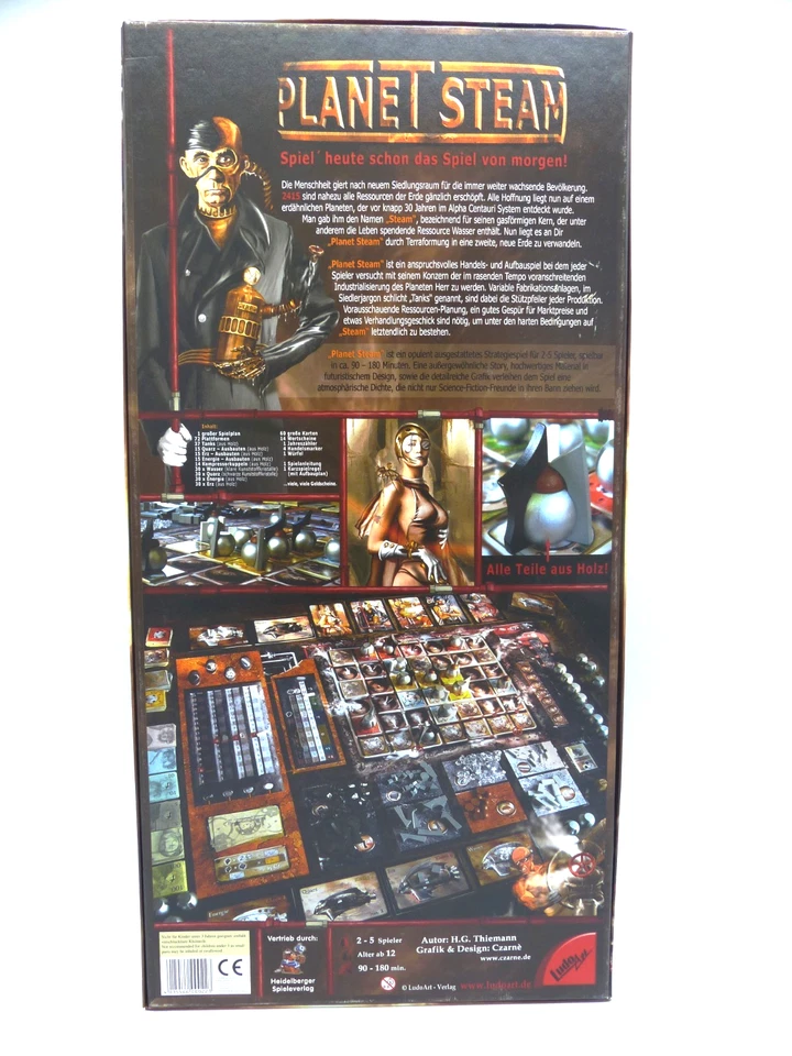 PLANET STEAM Ludo Art HD Spieleverlag Ed. deutsch GEBRAUCHT ungeprüft Kellerfund - Bild 2 von 4