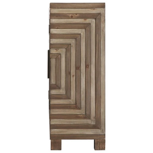 Uttermost Layton Wood and Metal Geometric Accent Console Table in Natural - Picture 6 of 9