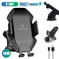 15W Qi Ladegerät Auto KFZ Wireless Handliche Handy Halterung Induktionen Klemmen