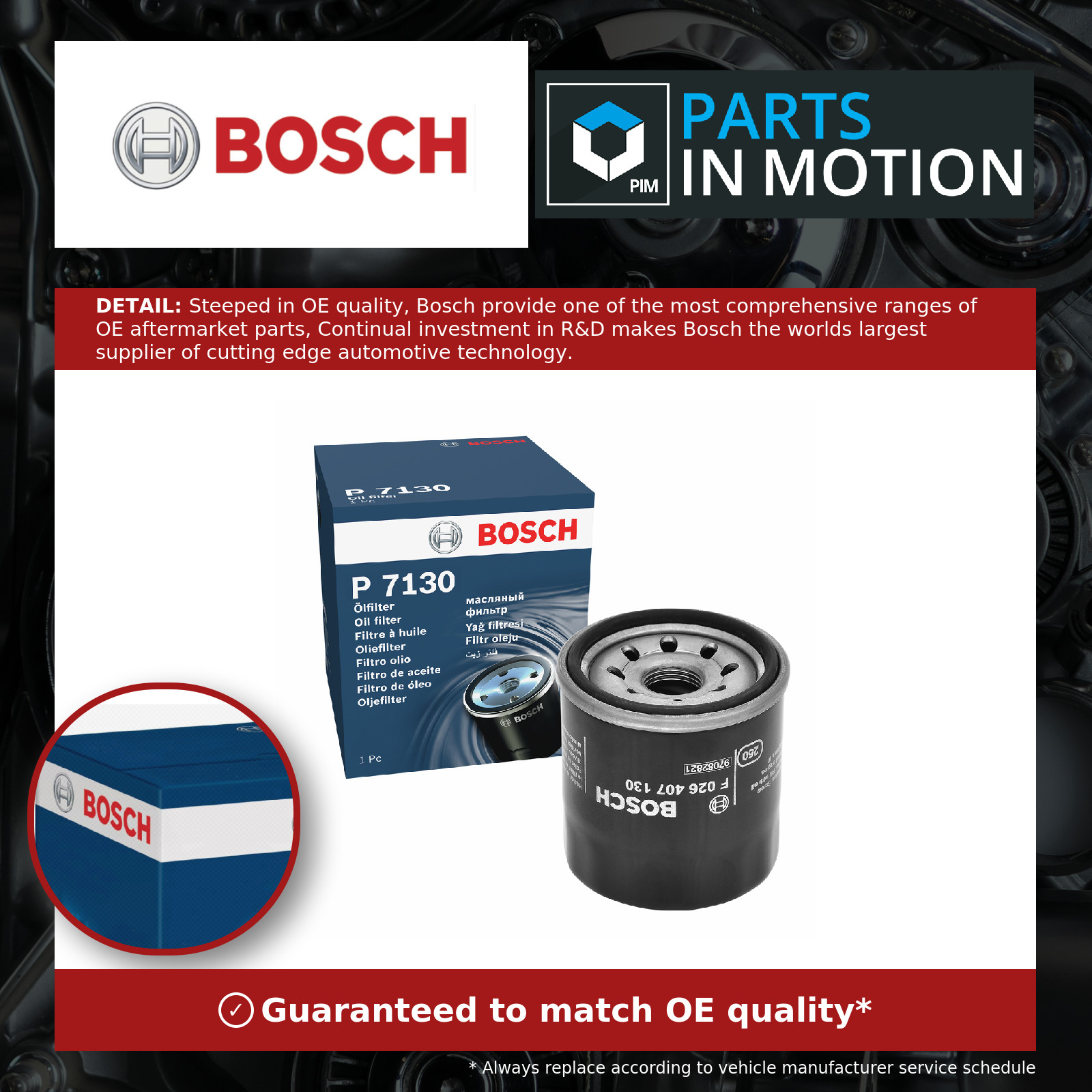 2x ✅Fits BOSCH FILTRY F 026 407 130 OIL FILTER ⭐UK Seller⭐ - Image 5
