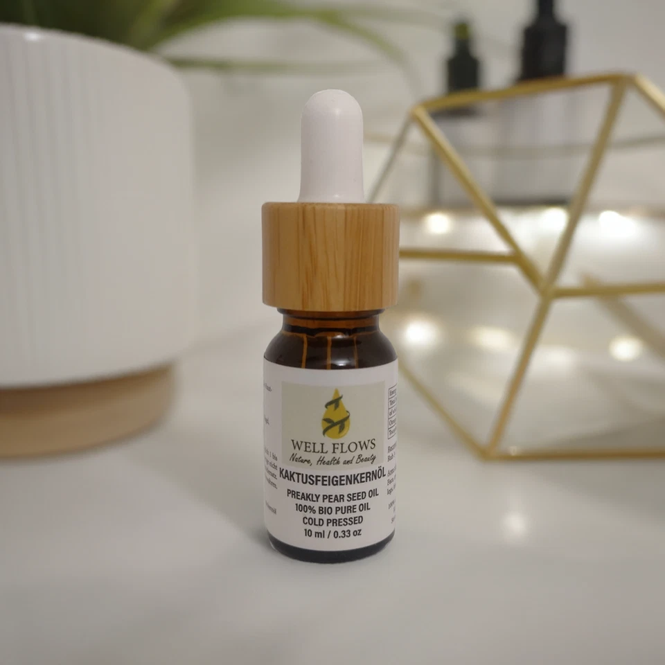 Kaktusfeigenkernöl Bio 10ml - Anti-Falten Gesichtsöl & Hautpflege - Well Flows - Bild 3 von 3