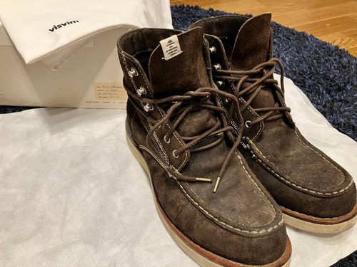 Visvim Virgil Moc Toe Folk Boots Dark Brown Sz 8