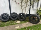 R18 Audi Alloy Wheels 18 Black With Very Good Tires