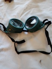 Welding Goggles Welder Dark Lens Glasses Eye Face Protection Safety Vintage