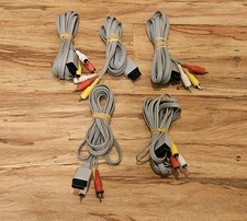 Lot Of 5 Original OEM Nintendo Wii RVL-009 AV Cable Cords Composite Audio Video