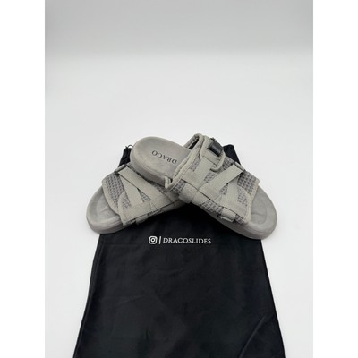 Draco Slides Mens 9-10 fits 8.5thru10 Gray Woven Buckle Festival/Lounge Slides Draco Slides Mens 9-10 fits 8.5thru10 Gray Woven Buckle  main image 2