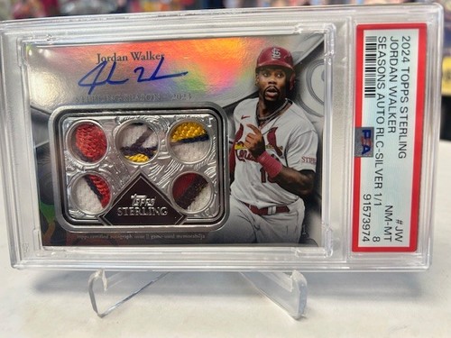 2024 Topps Sterling Seasons Auto Relics Silver #SSARJW Jordan Walker PSA 8 1/1
