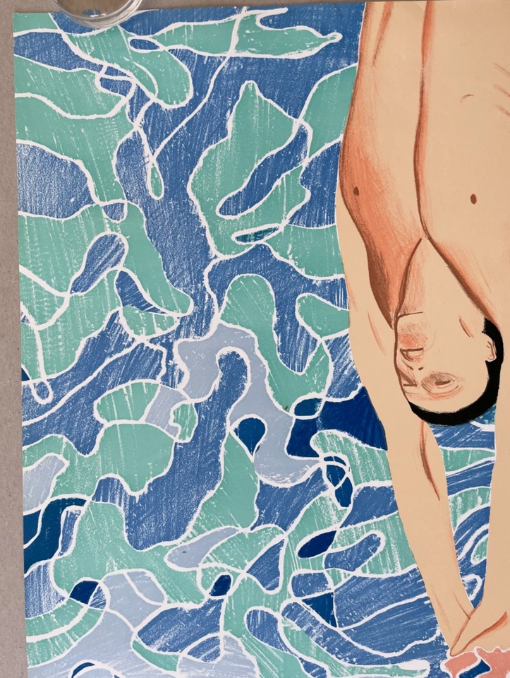 Poster Plakat David Hockney Swimmer Diver Olympiade München 1972 - Bild 4 von 4