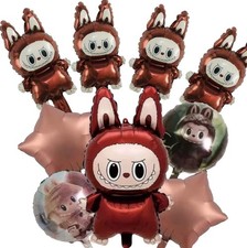 happy birthday balloons set/9pcs/brown