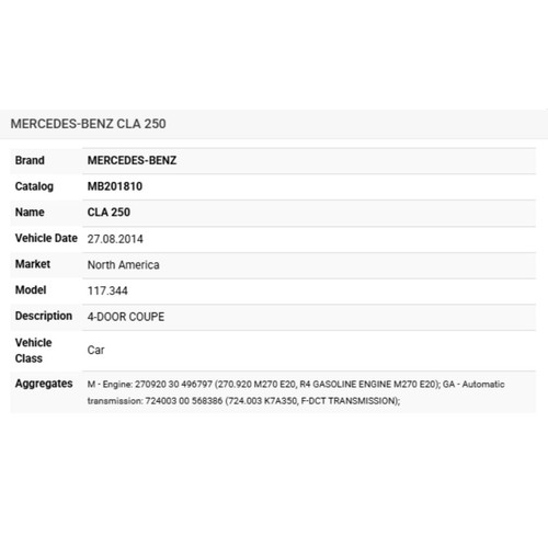 Mercedes CLA250 Turbo Ölzuleitung A2700900677 Bj 2014