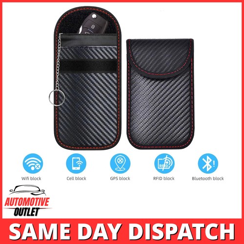 2x SIGNAL BLOCKER RFID BLOCKING FARADAY POUCH KEY CASE FOR RANGE ROVER KEYLESS