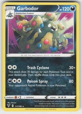 Garbodor SWSH04: Vivid Voltage 111/185 Rare NM Pokemon